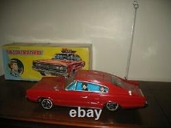 BOXED 1960's NOMURA SONIC DODGE CHARGER JAPAN TIN TOY BATTERY TINPLATE MOPAR CAR