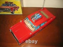 BOXED 1960's NOMURA SONIC DODGE CHARGER JAPAN TIN TOY BATTERY TINPLATE MOPAR CAR