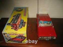 BOXED 1960's NOMURA SONIC DODGE CHARGER JAPAN TIN TOY BATTERY TINPLATE MOPAR CAR