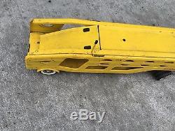 BS7 Vintage 1960's Tonka Car Carrier Hauler Yellow Pressed Metal Toy Mound, Minn