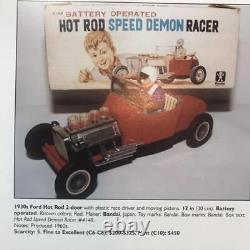 Bandai Hot Rod Tin Toys Big Size Speed Demon Racer Minicar 1960s Vintage