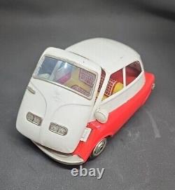 Bandai Isetta Friction Tinplate Vintage Toy Car