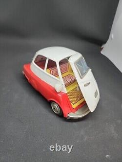 Bandai Isetta Friction Tinplate Vintage Toy Car