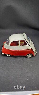 Bandai Isetta Friction Tinplate Vintage Toy Car