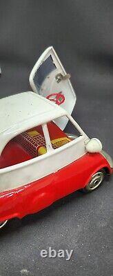 Bandai Isetta Friction Tinplate Vintage Toy Car