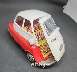 Bandai Isetta Friction Tinplate Vintage Toy Car