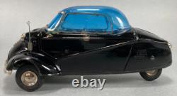 Bandai Messerschmitt Friction Three-Wheel Tin Car- Black Japan (1957)
