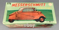 Bandai Messerschmitt Friction Three-Wheel Tin Car- Black Japan (1957)