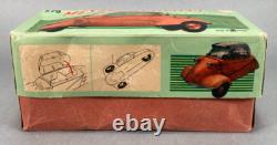 Bandai Messerschmitt Friction Three-Wheel Tin Car- Black Japan (1957)