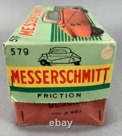 Bandai Messerschmitt Friction Three-Wheel Tin Car- Black Japan (1957)