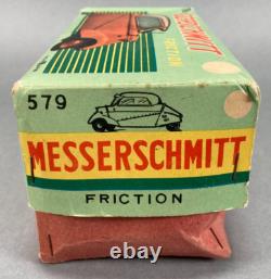 Bandai Messerschmitt Friction Three-Wheel Tin Car- Black Japan (1957)