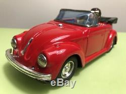 Bandai Vw Beetle Convertible Tin Lithographed Remote Control Car Made In Japan