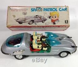 Bandai space patrol car VERY RARE 1960s Japan Tin Mystery Action TOY Vintage