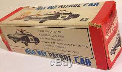 Bandai vintage tin Highway Patrol Car with original Box 1970 Japan excellent