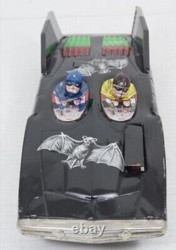 Batman & Robin Batmobile ALPS Tin Toy 1960s Made in Japan Vintage Car Rare