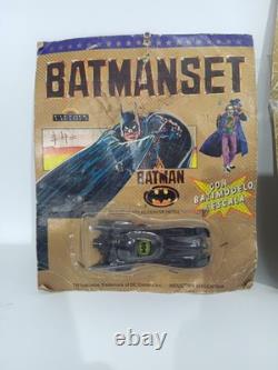 Batman Valtoys Argentina Vintage Lot x3 Batmanset Dual Launcher Batmobile Joker