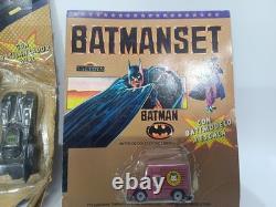 Batman Valtoys Argentina Vintage Lot x3 Batmanset Dual Launcher Batmobile Joker