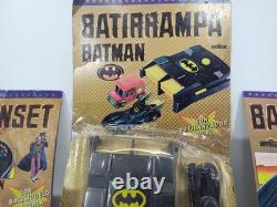 Batman Valtoys Argentina Vintage Lot x3 Batmanset Dual Launcher Batmobile Joker