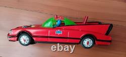 Batmobile Batman Car TV drama Design Red Tinplate Toys Vintage Used Working Batmobile Batman Car TV drama Design Red Tinplate Toys Vintage Used Working
