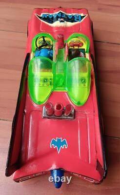 Batmobile Batman Car TV drama Design Red Tinplate Toys Vintage Used Working Batmobile Batman Car TV drama Design Red Tinplate Toys Vintage Used Working