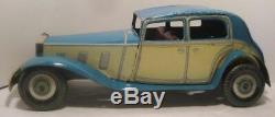 Beautiful Antique Tin Wind up Toy Car BIG 14 Rolls Royce England 1930s Rare