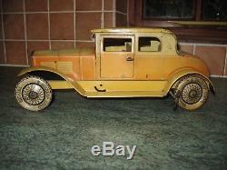 Big Tinplate Car 1920/30 Clockwork Tin Toy Germany Antique Vintage Old Original