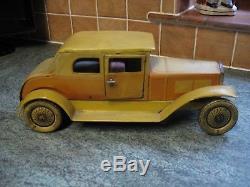 Big Tinplate Car 1920/30 Clockwork Tin Toy Germany Antique Vintage Old Original