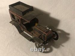 Bing Carette Large Tin Toy Car German Windup B95