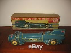 Boxed Gunthermann Blue Bird Clockwork Tinplate Car Germany HUGE Tin Toy Bluebird