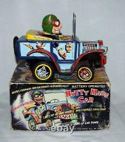 Boxed Marx Battery Operated Nutty Mads Car Worldwide Shipping