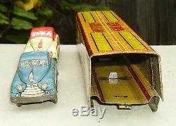 British Marx Mystery Garage tin car track toy English version of Mystery Tunnel