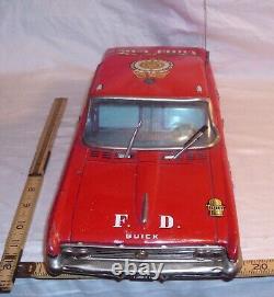 Buick Invicta Fire Cheif Car Large Tin Friction Toy Japan