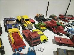 Bulk Lot Of Vintage Diecast Cars Dinky Toys Matchbox Trucks Ambulance