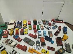 Bulk Lot Of Vintage Diecast Cars Dinky Toys Matchbox Trucks Ambulance