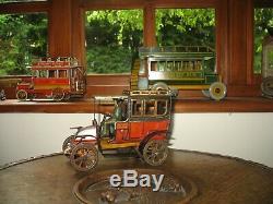 CHARLES ROSSIGNOL CAR TIN LIMOUSINE 1900s FRANCE WIND UP TINPLATE ANTIQUE TOY CR