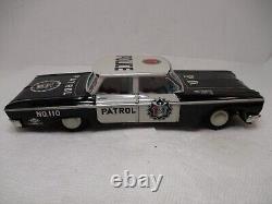 CHEVY POLICE PATROL CAR Tin-Mint in Box-Friction- Works-Made N Japan 9 LONG