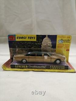 CORGI TOYS Minicar LINCOLN CONTINENTAL Gold Vintage With box From JAPAN