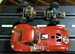 COX VINTAGE 1/24 1/25 GOOD CHEETAH SLOT CAR RED with RUNNING CHASSIS KB AMT MPC