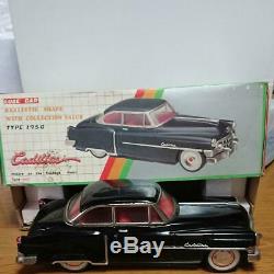 Cadillac Japan Tin Toy Blik Black Car Vintage Rare Antique Box masudaya nomura