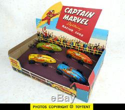 Captain Marvel Lightning Race Cars set 4 original 1947 working racers SEE MOVIE