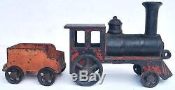 Carpenter cast iron train antique 1880 freight car set