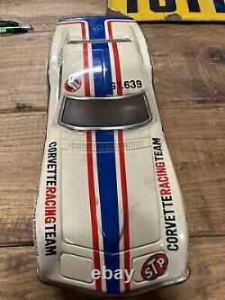 Chevy Corvette Hot Rod Snake 1970's Taiyo Battery Operated Tin Race Car Perdohne