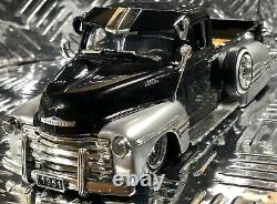 Chevy Pickup Truck Vintage Classic 1951 124 Scale Metal Car Model Diecast Black