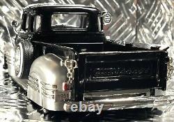 Chevy Pickup Truck Vintage Classic 1951 124 Scale Metal Car Model Diecast Black