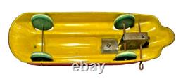 Chime Toy Products Tin Litho Windup Streamline Racer Red Race Car Canadian 12