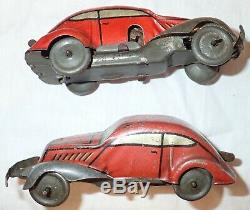 Circa 1930s mechanical toy race car set by Marx in original box