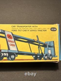 Corgi 1138 Ford Tilt Cab Car Transporter In Original Box Near Mint 1960s