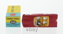 Corgi 215S Ford Thunderbird Open Sports Car Red Yellow Interior MIB Rare Vtg