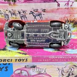 Corgi Toys 256 Volkswagen 1200 East African Safari Original Box 60's Complete