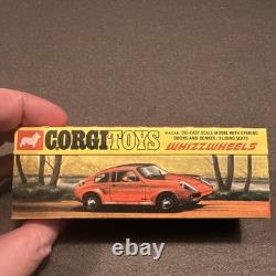 Corgi Toys #305 Mini Marcos In White Whizzwheels Complete With Its Box Vintage